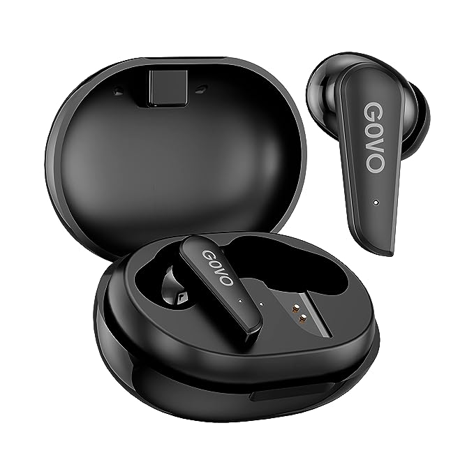 GOVO GOBUDS 400 True Wireless in Ear Earbuds with Mic, ENC, 25H Playtime, Fast Charge, Gaming Mode, Bluetooth V5.3, IPX4,Type C, Super Bass & Touch (Platinum Black) GOVO GOBUDS 400 True Wireless in Ear Earbuds with Mic, ENC, 25H Playtime, Fast Charge, Gaming Mode, Bluetooth V5.3, IPX4,Type C, Super Bass & Touch (Platinum Black)